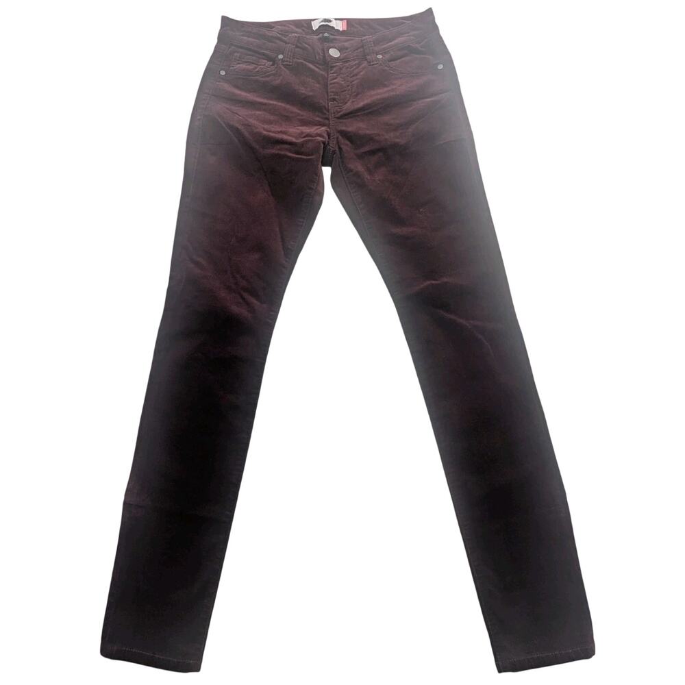 Cabi Women's Size 12 Burgundy Maroon Corduroy Skinny Jeans Pants Style 4509